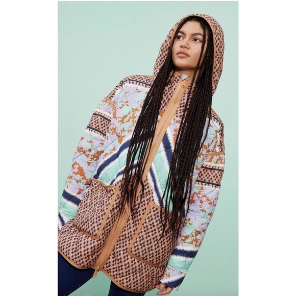 Free People Pria Printed Packable Puffer Jacket - Picture 2 of 9